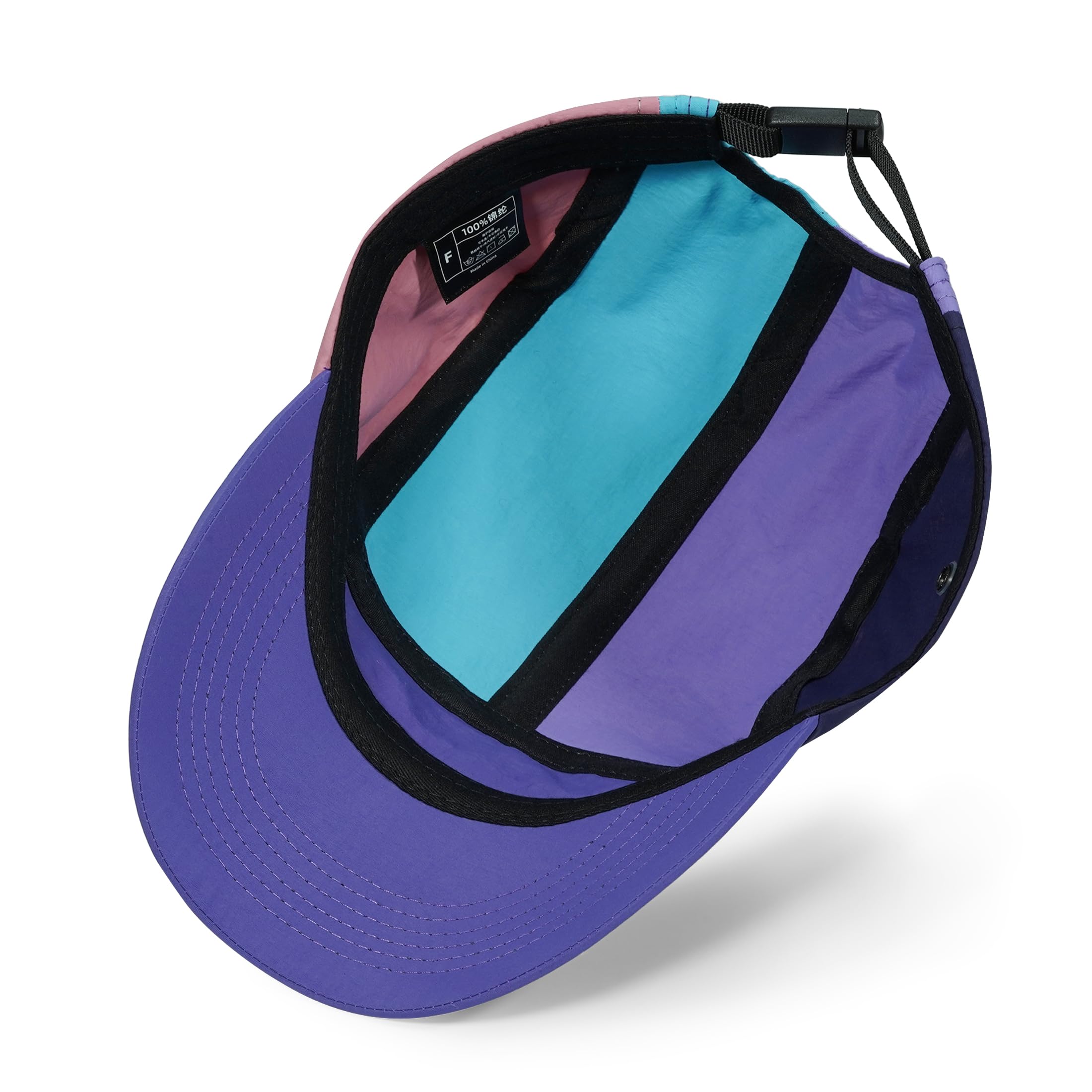 Croogo Cappellino da baseball da uomo a 5 pannelli multicolore UPF 50+ Cappelli da camionista all'aperto in nylon leggero da golf sportivo visiera Hiphop Cap