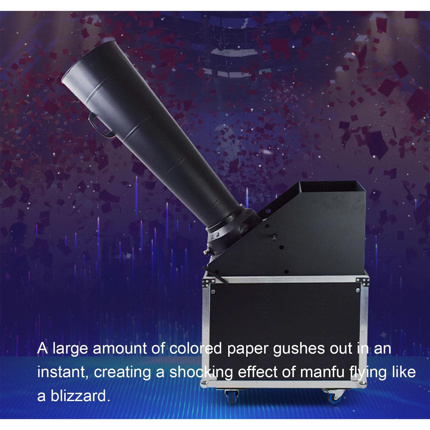 Konfettikanone Konfetti-Blaster-Maschine - Professionelle CO2-Kanone mit 10-12 Metern Sprühweite für Veranstaltungen und Partys - Ideal für DJs, Hochzeiten und besondere Anlässe