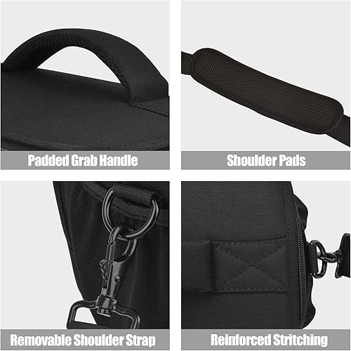 Miniatura 8 de Cwatcun Bolsa cruzada para cámara de hombro, DSLRSLRSLRsin espejo, para fotografía con soporte para trípode y cubierta de lluvia para cámaras Canon,