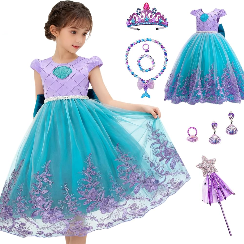 Amazon.co.jp: プリンセスドレス 子供 コスプレ お姫様 ドレス 女の子