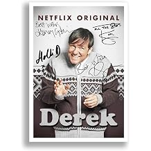 Memorabilia Derek Cast Signed Autograph Signature A4 Poster Photo Print Photograph Artwork Wall Art Picture TV Show Series Boxset Gift Ricky Gervais Karl Pilkington A4 POSTER ONLY