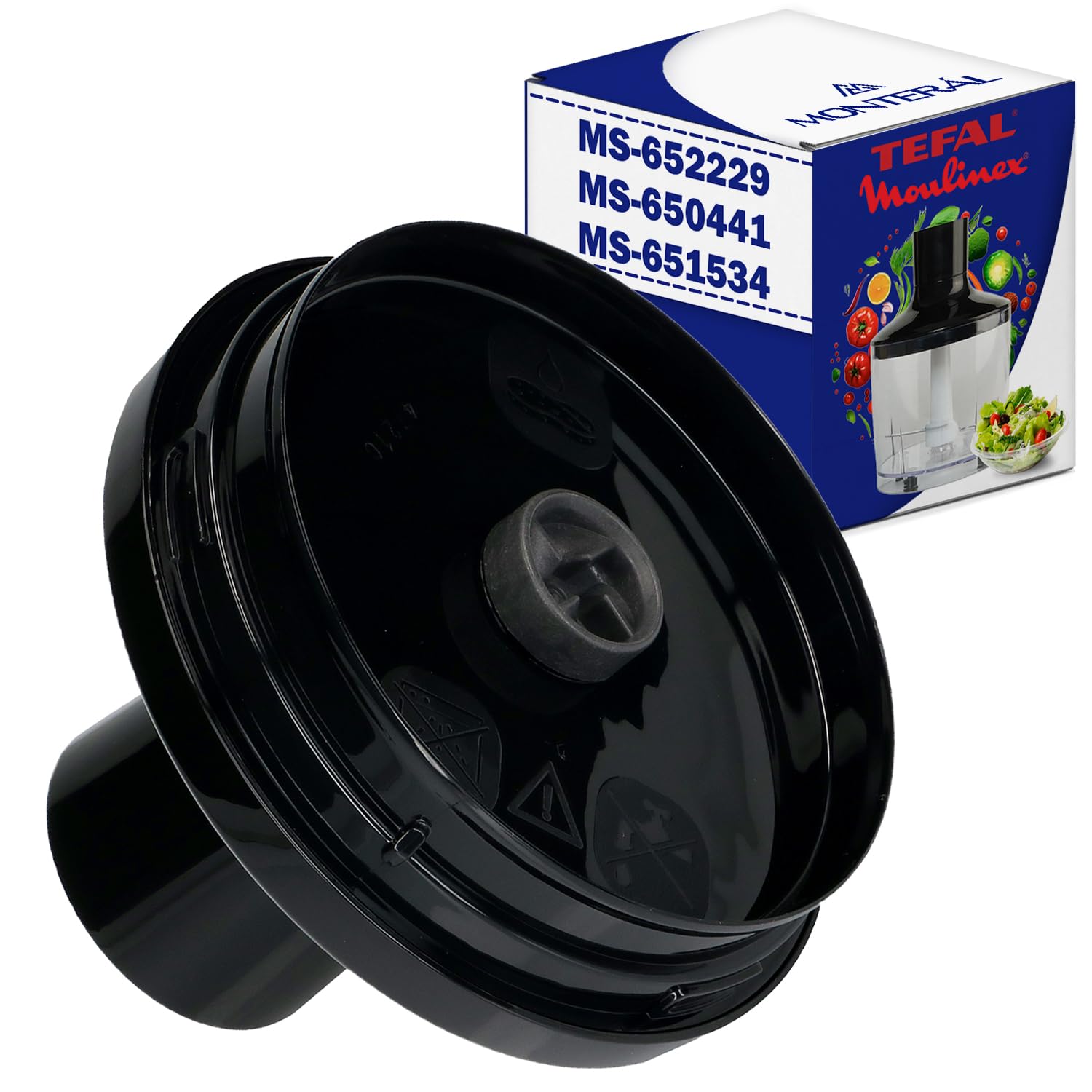 MONTERAL Couvercle du Bol pour Mixeur Plongeant avec Le Code Original MS-652229 MS-650441 MS-651534 pour Moulinex pour Tefal pour Krups - Garantie de 10 Ans