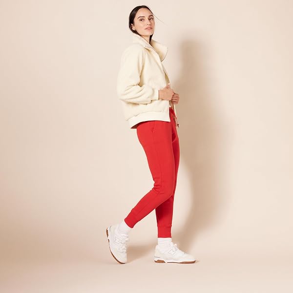 Amazon Essentials Donna Pantaloni da Jogging in Pile con Risvolto (Disponibili in Taglie Forti) - 3