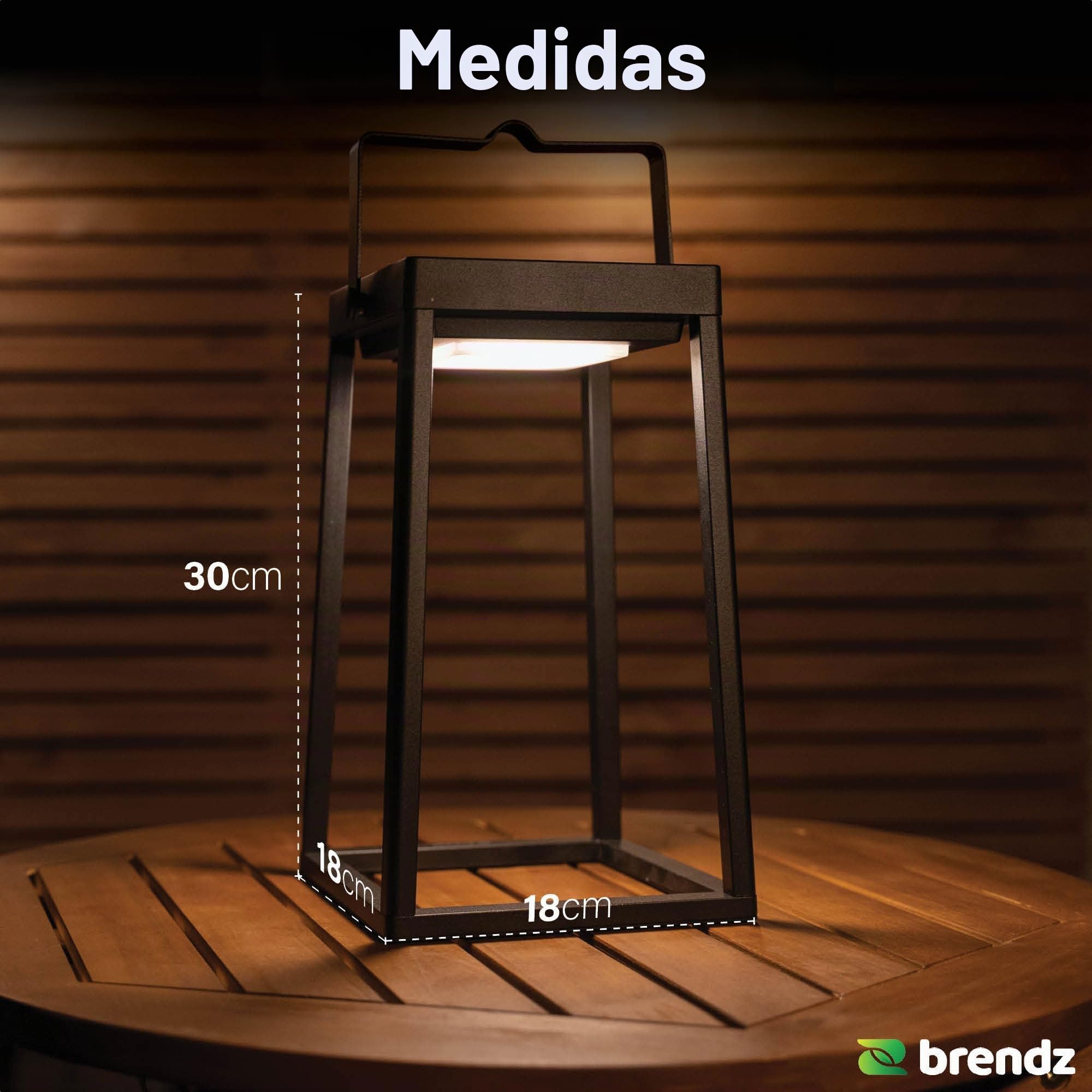 Brendz Lámpara de mesa solar, IP54 impermeable, linterna LED solar con 3 modos de luz, batería recargable por USB-C, decoración de jardín, lámpara de mesa para exteriores, tulsa