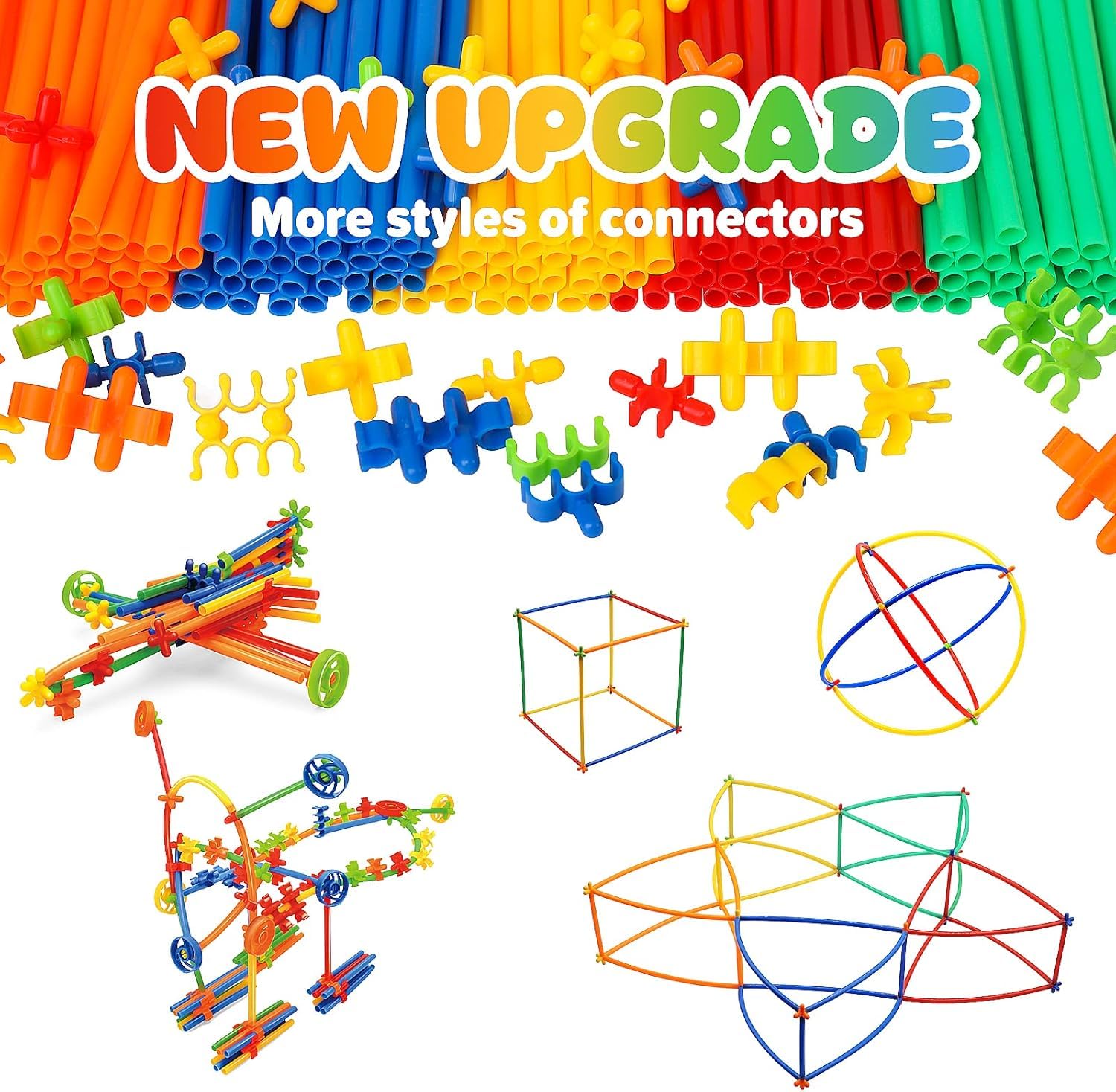 WYSWYG Construction Toys Building Blocks 1200 Pieces - Jouets de Construction créatifs pour garçons et Filles, Jouets éducatifs STEM pour Les âges de 3 4 5 6 7 8 et Plus