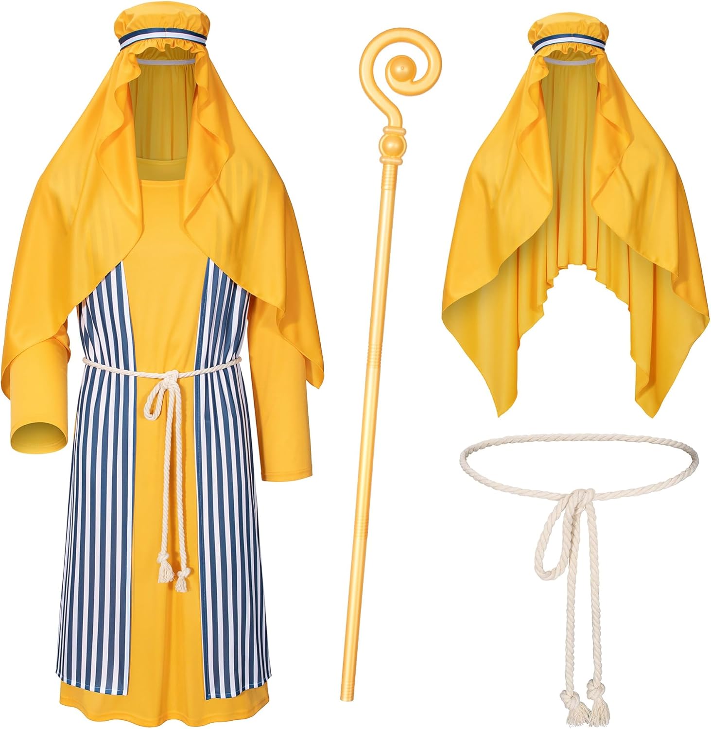 TOKYO REVENGERS Adult Shepherd Costume Nativity Costume Joseph Costume Men Halloween Cosplay Costume Accessories Set