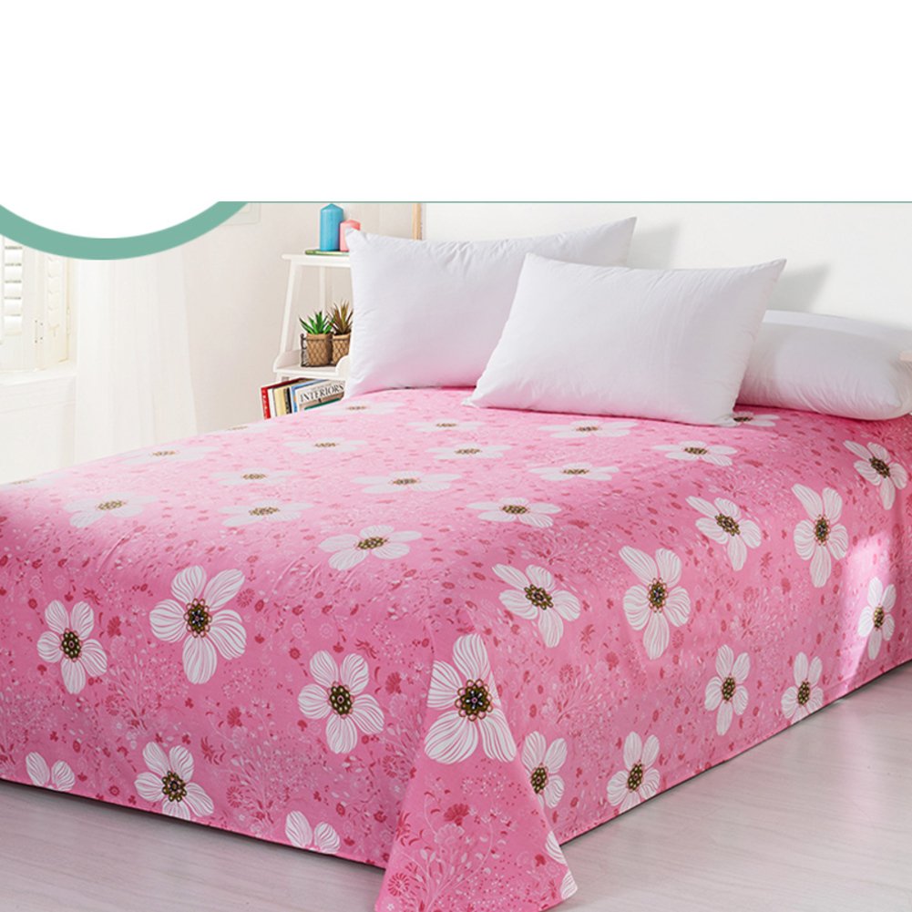 Feuilles de coton 200x230 drap plat pour lit simple et double de dortoir
