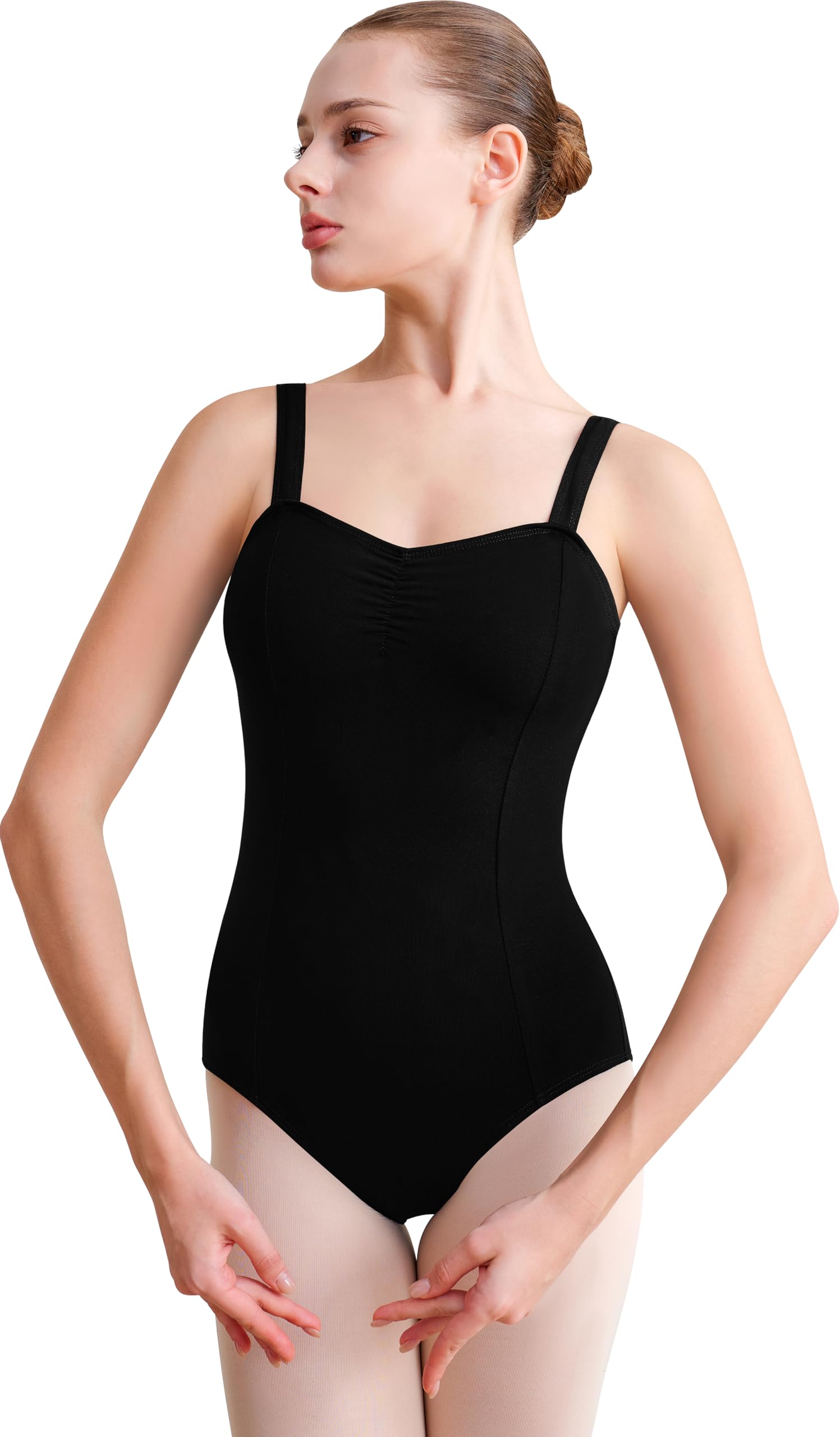 Justaucorps de danse pour femme avec doublure intégrale sur le devant
