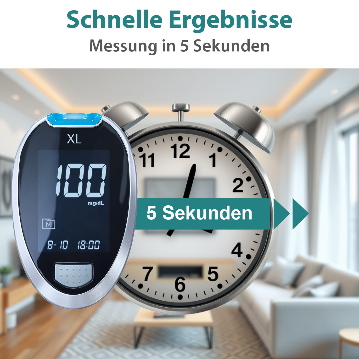 GlucoCheck XL - 200 Blutzuckerteststreifen zur Kontrolle des Blutzucker-Wertes - Anwendbar mit dem GlucoCheck XL Blutzuckermessgerät