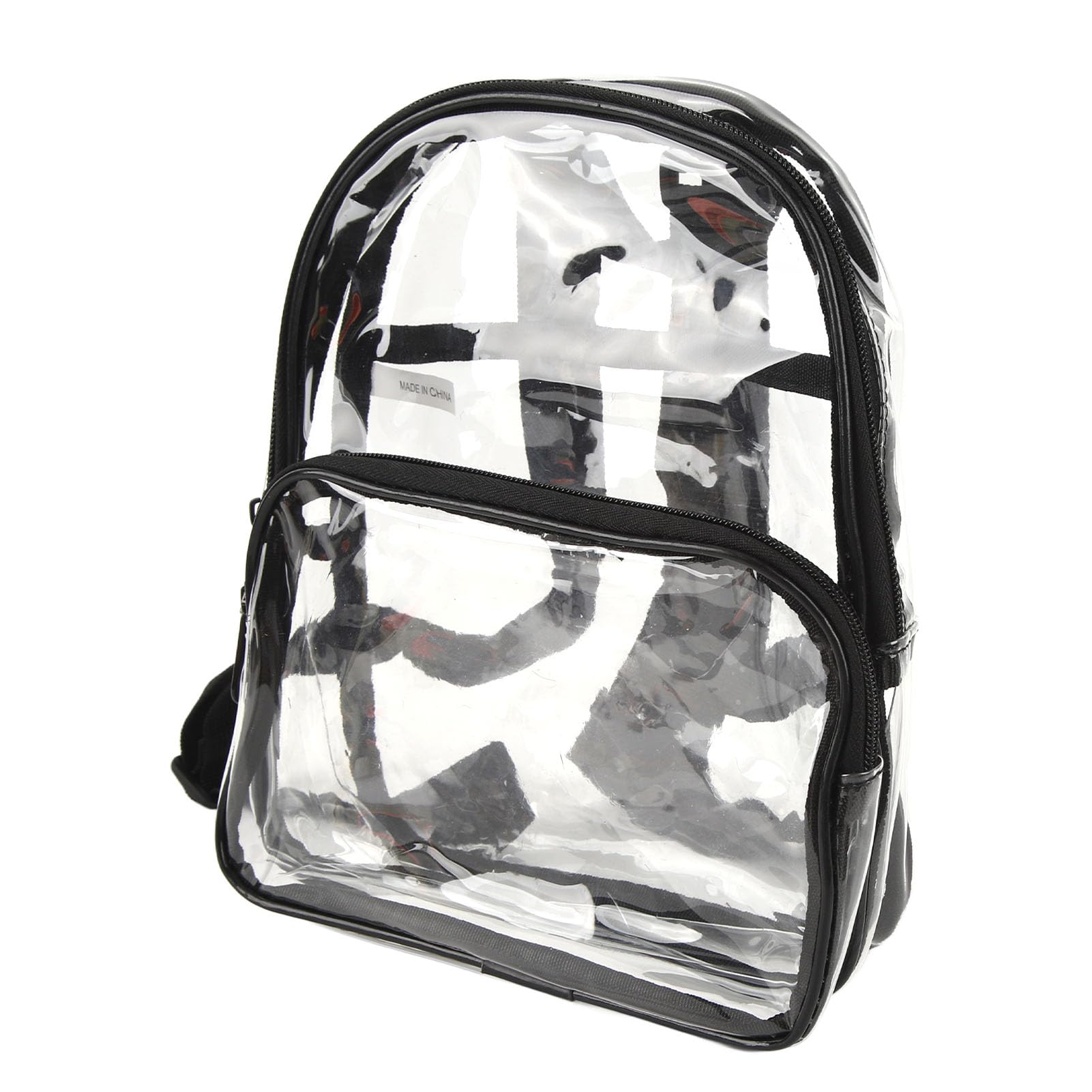 Paxiland Zaino Trasparente Omologato Stadio 12×12×6, Borsa Trasparente Piccola Borsa con Spallacci Rinforzati e Allargati, Arancione, Medium, Zaini Daypack