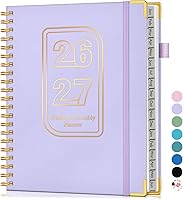 NOTBOKPA 2026-2027 Purple Hardcover Planner: 18-Month Weekly Monthly A4 Large 8.5x11 Agenda with Tabs for School Work Home