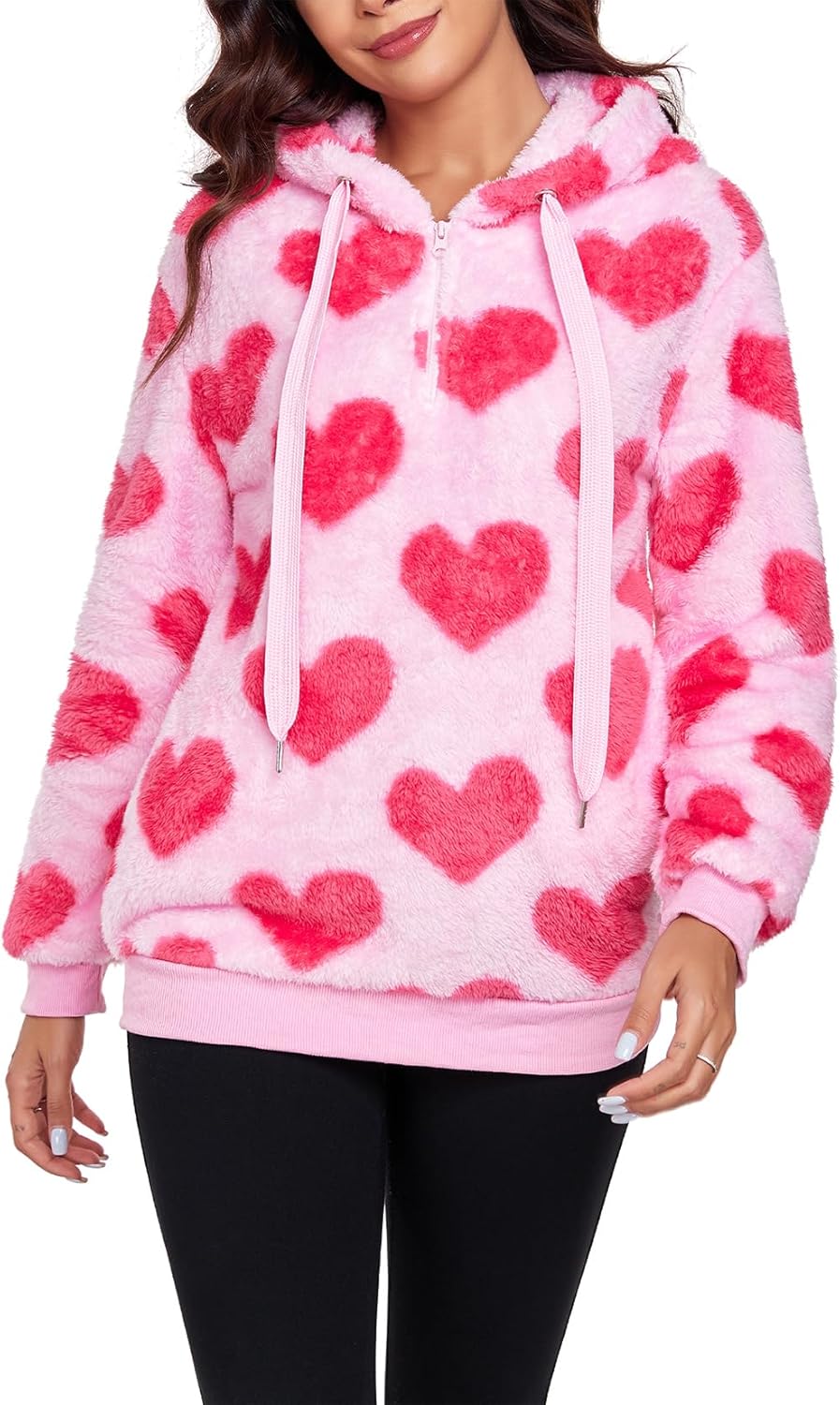 Century Star Womens Fuzzy Hoodies Pullover Sport Hoodie Cozy Oversized Pockets Hooded Sweatshirt Athletic Fleece Hoodies - Image 5