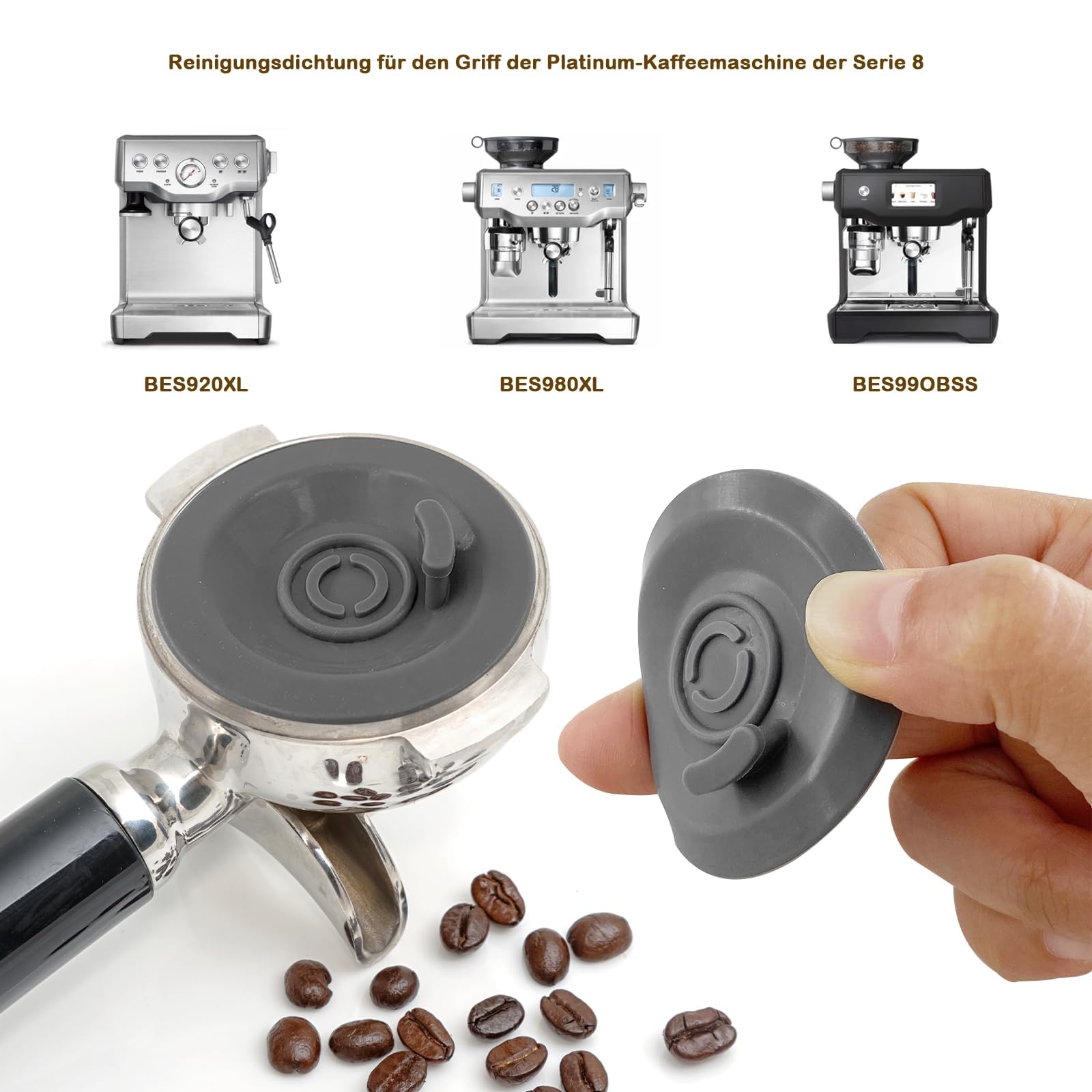 Tarcza czyszcząca do zestawu czyszczącego Sage Breville Barista Express - gumowa czyszcząca uchwytu filtra, silikonowa tarcza ekspresów do kawy Barista Pro 54 mm