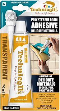 Technicqll 70Ml Adhesive Glue For Sponge Polystyrene Pu Foam Cork Leather Styrofoam