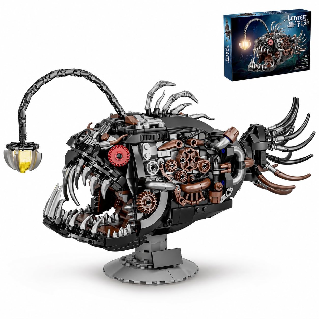 Amazon.com: HJPLPXH Mechanical Lantern Fish Building Set, Sea