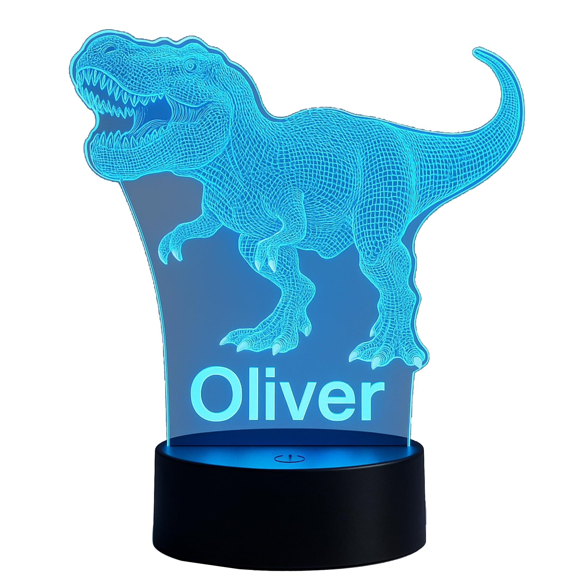 Personalised Dinosaur Night Light for Kids – Custom Name 3D LED T-Rex Lamp, 16 Colour Remote Control Bedroom Light, Birthday Gift for Boys & Girls Age 5–12, USB or Battery Powered — image 1