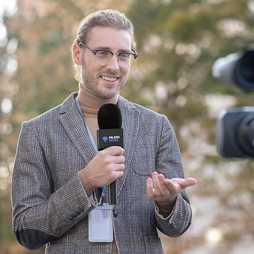 Miniatura 8 de TONOR Paquete de 2 adaptadores de mano para micrófono de entrevista, soporte de micrófono inalámbrico para Lavalier, compatible con Rode, DJI y All