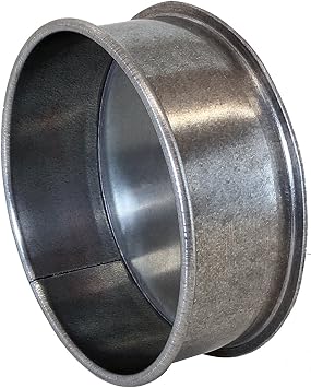 3151-1200-100000 Ducting Qf End Cap, 12" Dia, Galvanized Steel