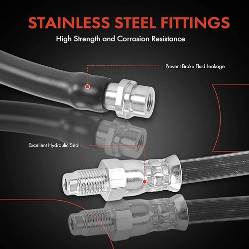 Miniatura 4 de A-Premium Manguera hidráulica para freno trasero del conductor o del pasajero compatible con modelos Mazda seleccionados - 5 2006-2015 - Reemplazar