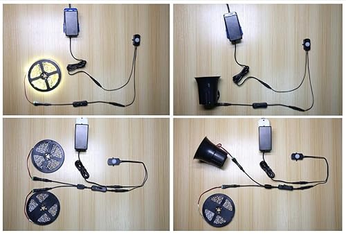 Miniatura 5 de Sensky BS010W 12v 24v 3a Sensor a larga distancia con ajuste de tiempo, con interruptor de encendido del sensor pequeño, cubierta blanca y lentes