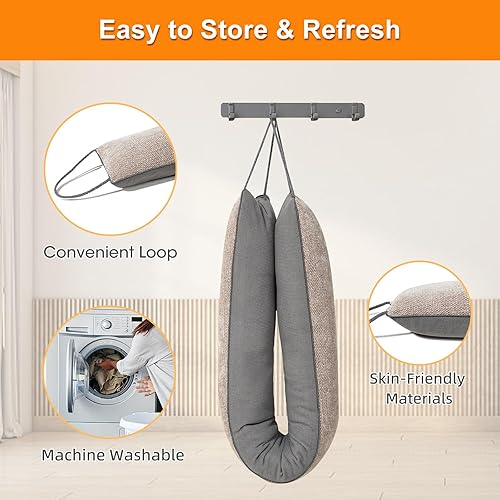 Miniatura 6 de Tope con peso para puerta debajo de la puerta, bloqueador de ruido para puerta delantera, aislamiento de corrientes de aire de puerta, resistente a