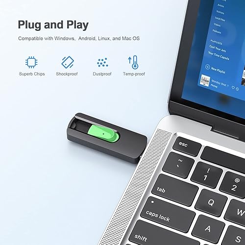 Miniatura 3 de Aiibe Unidad flash 3.0 de 64 GB, paquete de 5 unidades flash USB de 64 GB, unidad USB de alta velocidad mejorada de 110 MBs USB 3.0 Memory Stick USB