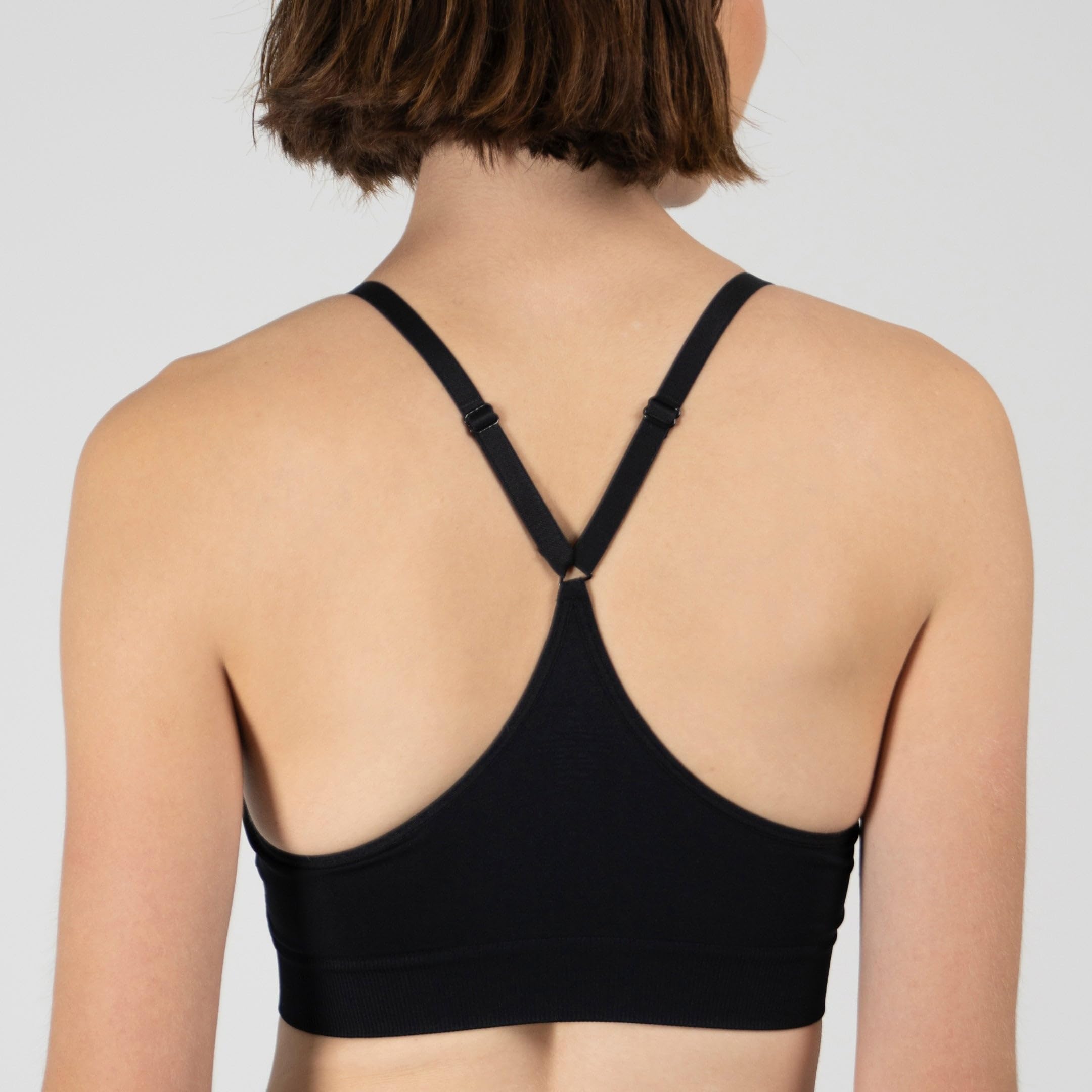 Ryka Katharina - Brasier deportivo sin costuras para yoga, espalda cruzada, sostén deportivo, almohadillas extraíbles, paquete de 3