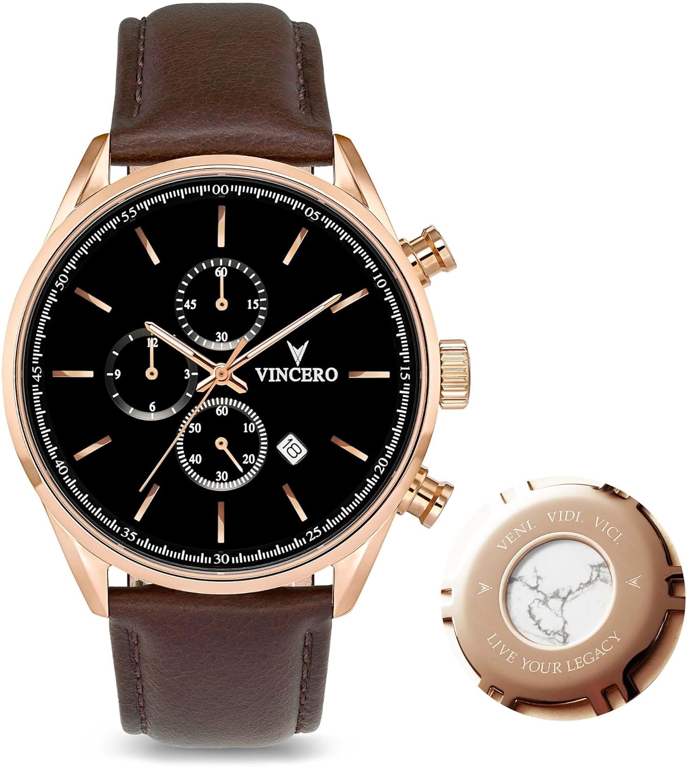 Vincero Luxury Watch for Men Chrono S Men's Watch, 43mm