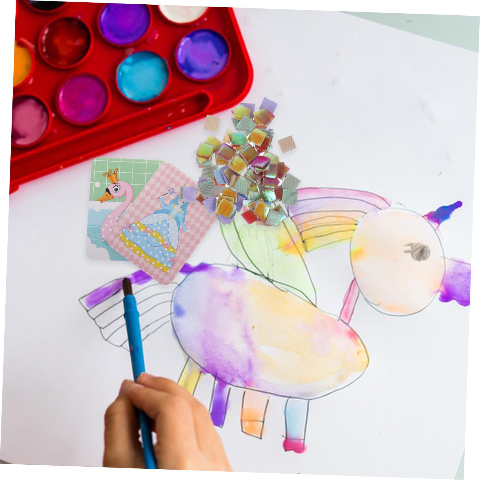 Gatuida Kit Pittura Di Foratura Per Ragazzo Ragazza Creativo Fai Da Te Strumenti Di Ricamo Non Finito Per Attività Artistiche e Gioco Educativo in Famiglia