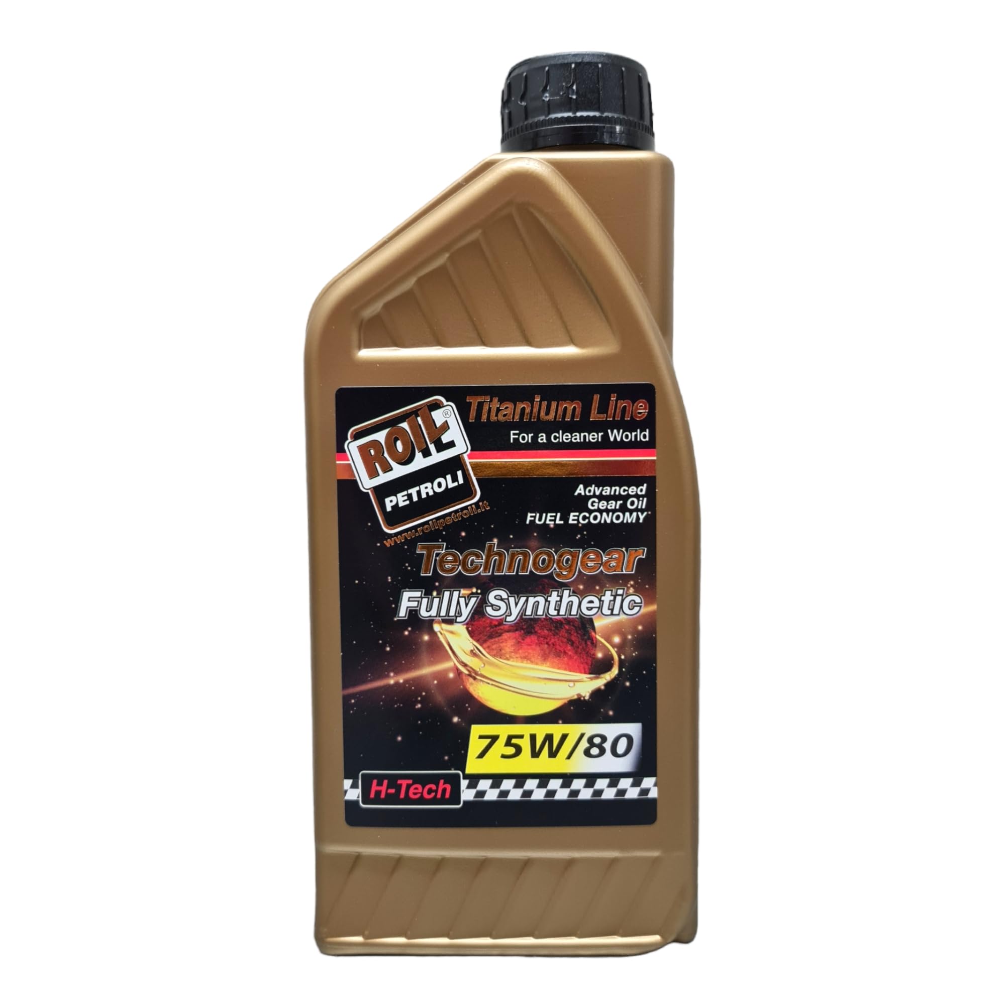 Roil 3 Litri TECHNOGEAR 75W/80-100% Sintetico con Tappo VERSANTE - Nuova Formula con POLIMERO Anti - ATTRITO Olio per Cambi Anche ROBOTIZZATI e Differenziali di Ultima Generazione