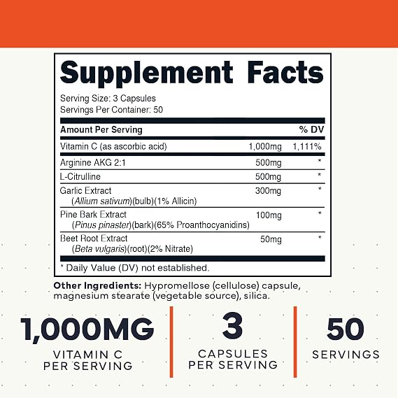 Type Zero Nitric Oxide 6X Booster, 150 Veggie Capsules, Natural Supplement