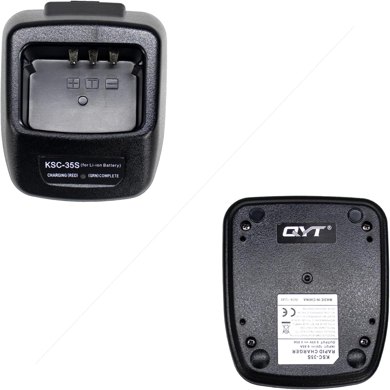 QYT KSC-35S Two-Way Radio Battery Charger for KNB-45L KNB-63L KNB-65L Radio Battery | TK2200/3200 TK3107KW NX240/340 NX248/348 TKD340 Series Walkie Talkies