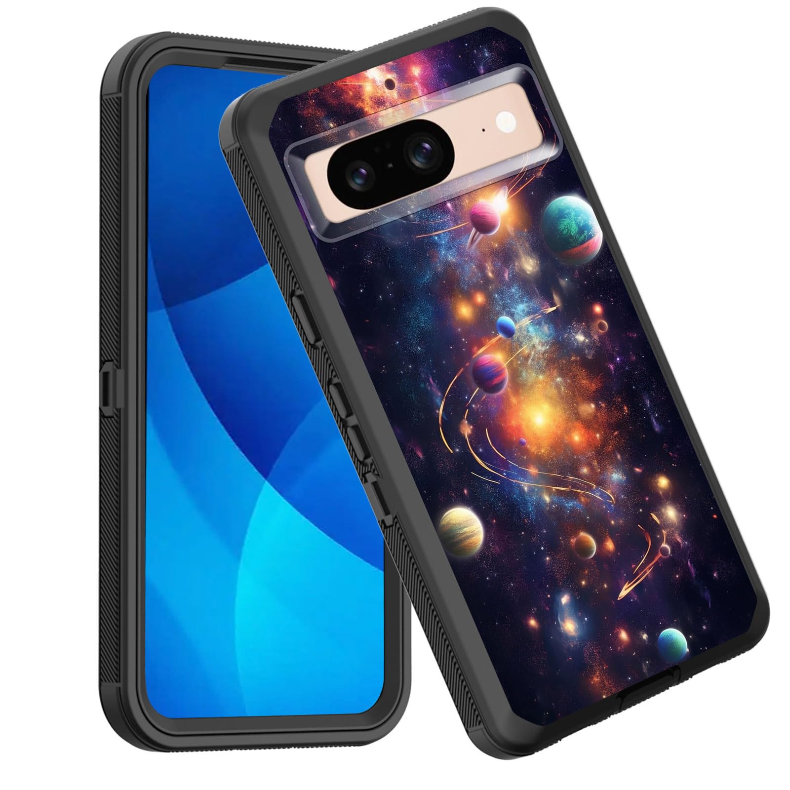 Coque Pixel 8 6,2" planète spatiale antichoc à 3 couches - 8