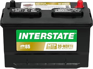 Interstate MTP-65HD Group 65 Car Battery: 850 CCA, 12V, 150 RC, 30-Month Warranty for Cars, Trucks, SUVs