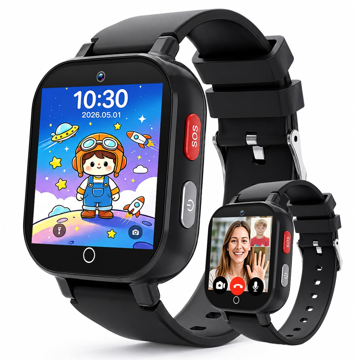 DXPICR 4G Kids Smart Watch with GPS Tracker, Video & Voice Call, SOS, WiFi, IP68 Waterpro…