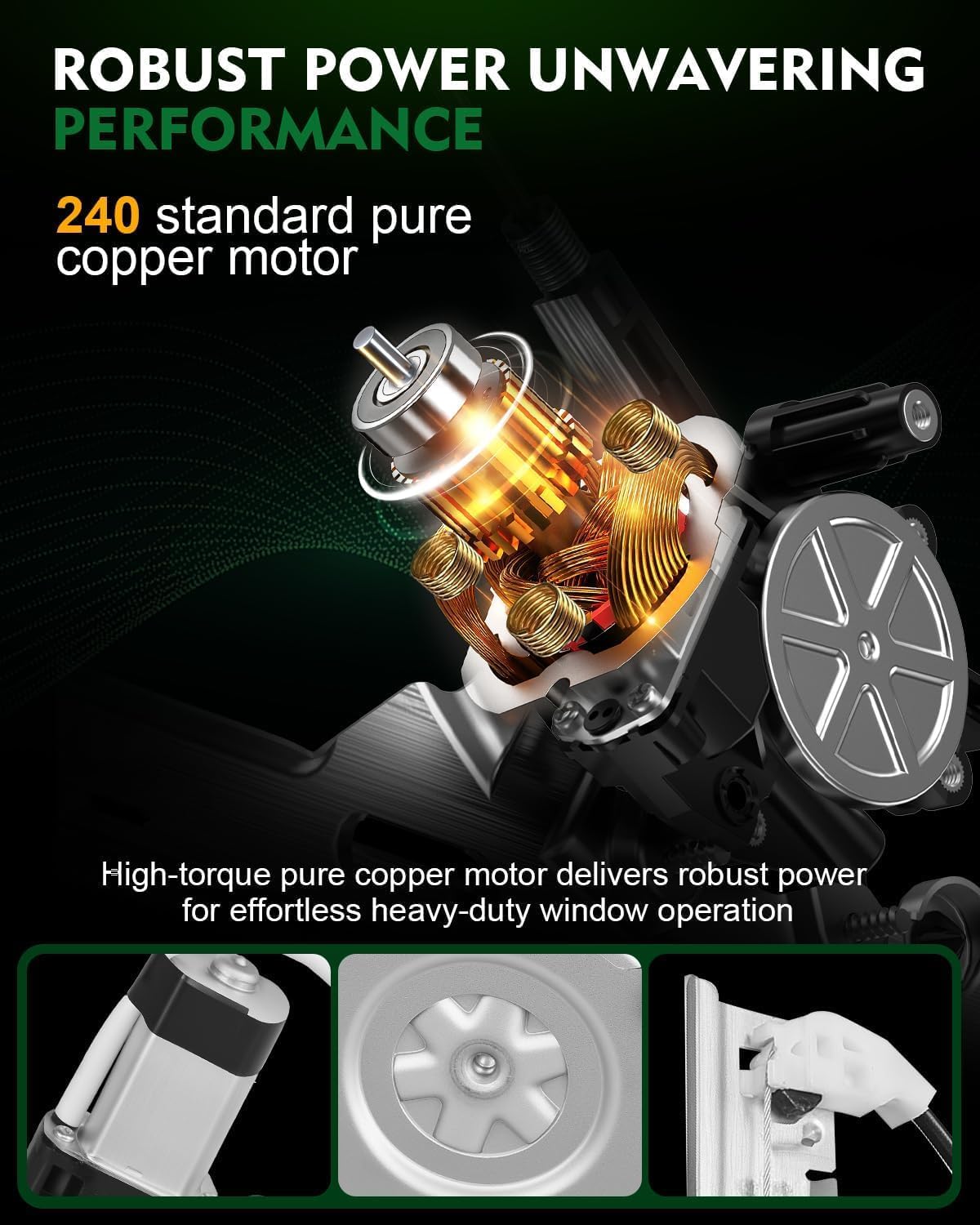 741-556 Front Left Driver Side Power Window Regulator with Motor for:-Jeep WJ Series Grand Cherokee 2000 2001 2002 2003 2004, Cherokee 2000, with 2 Pins OE# 55363287AA 55363287AB 55363287AC