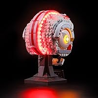 Vista 3 de BRIKSMAX Led Lighting Kit for Star Wars Luke Skywalker(Red Five) Helmet - Compatible with Lego 75327 Building Blocks Model- Not Include The Lego Set