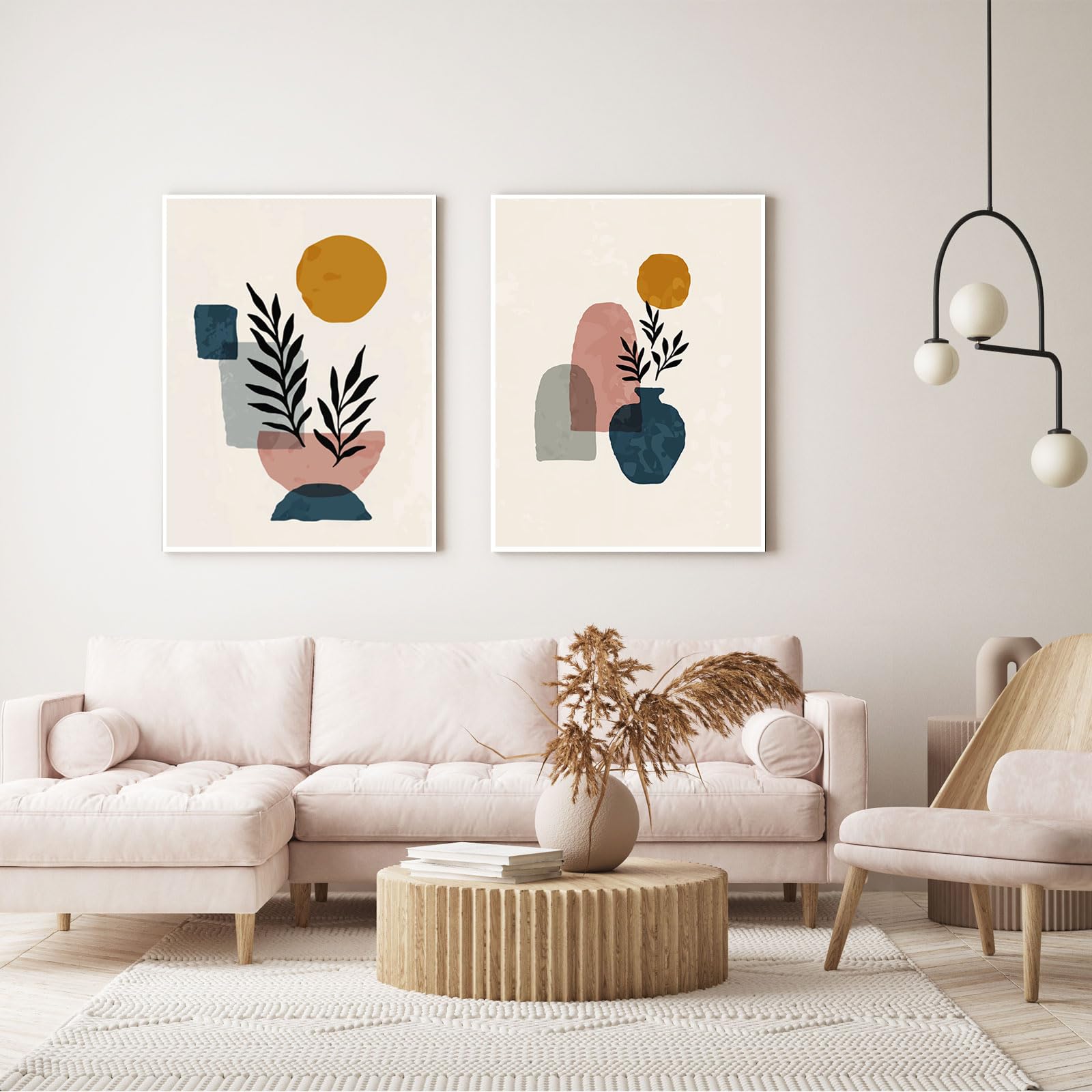 VTRXEG Abstract Canvas Prints,Modern Bohemian Botanical Poster Set,for Living Room Bedroom Decorative Walls Unframed(C,3x40x60cm) - Image 3