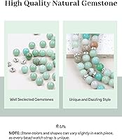 Vista 19 de JR.DM Natural Stone Beaded-Bands Women Compatible with Apple Watch Series 11 10 9 8 7 6 5 4 SE 3 2 1 Fashion Stretch Handmade Bracelet Fancy Boho