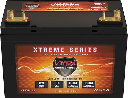 Miniatura 4 de VMAX XTR31-135 AGM batería de 12V 135Ah grupo 31 sellada de ciclo profundo para casas rodantes, cámpers, botes.