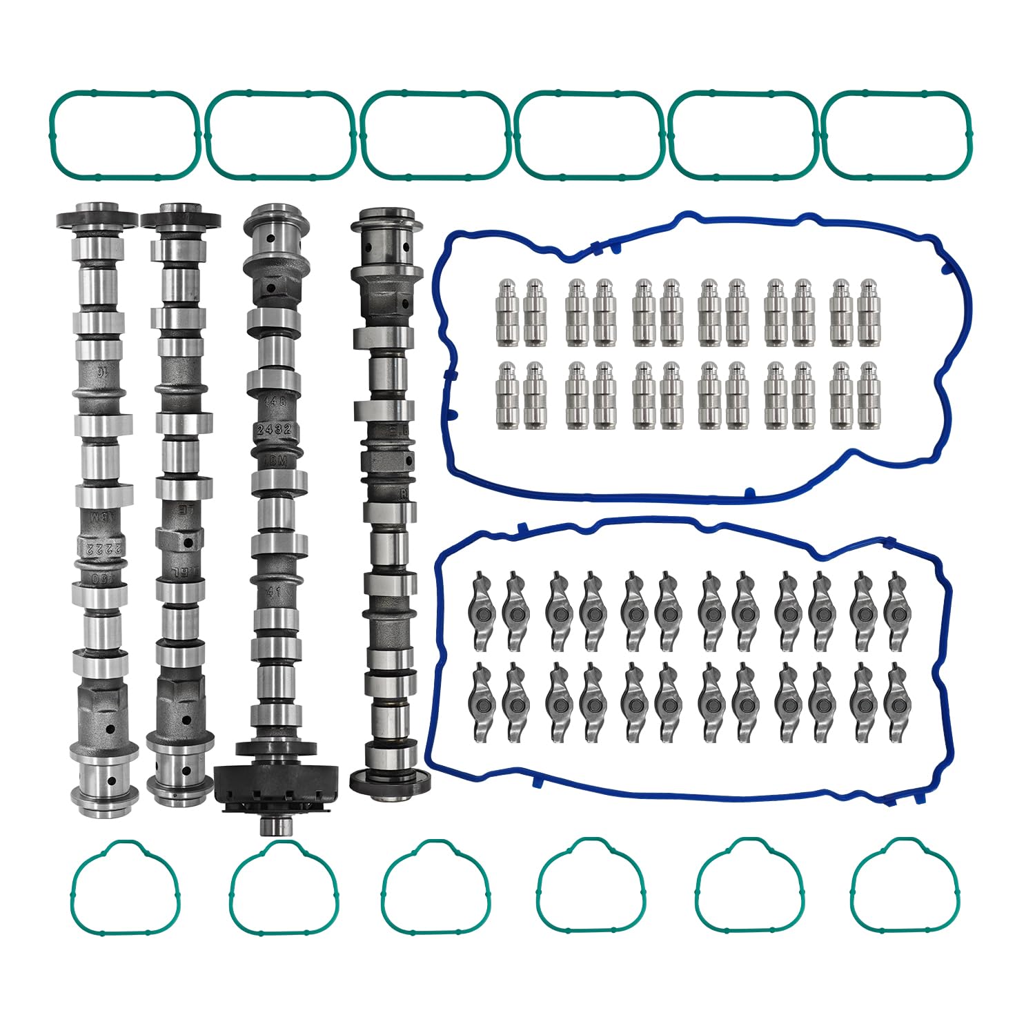 Engine Camshafts Rockers Arm Lifters Kit Replacement for Jeep Wrangler Dodge Durango Challenger Journey Avenger RAM ProMaster for Chrysler 11-16 3.6L V6 5184377AG 5184380AG 5184296AH 5184332AA