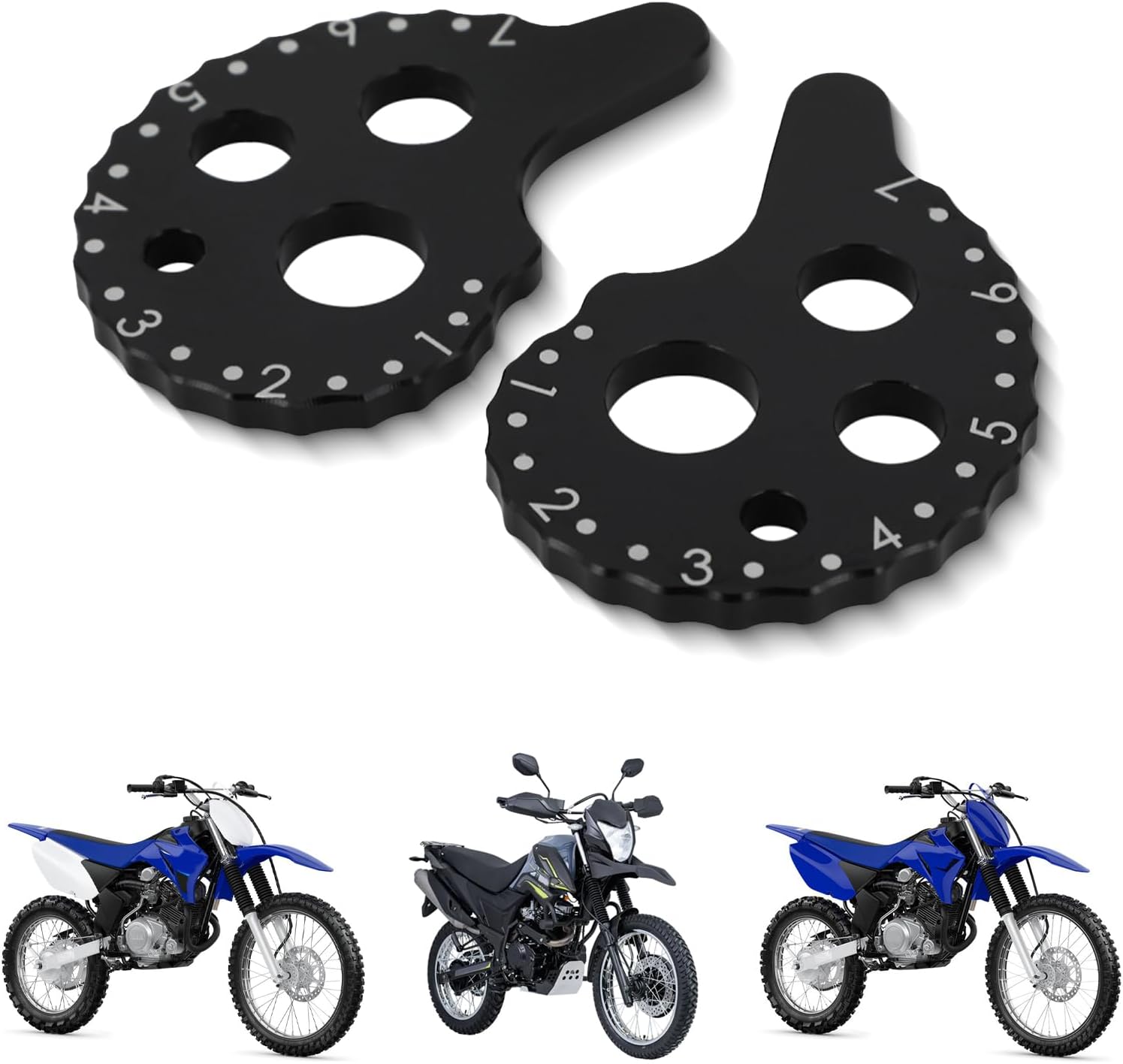 Motorcycle Rear Chain Adjuster Tensioner CNC for TTR 125 TTR125LE 08-09 11-25 TTR125E 05-09 TTR125L 05-08 Dirt Bike Black