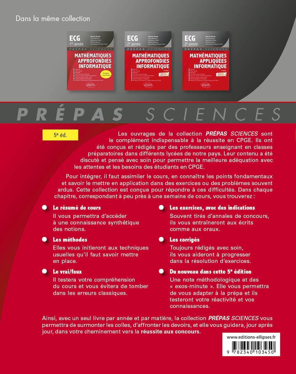 Mathématiques appliquées, informatique prépas ECG 1re année
