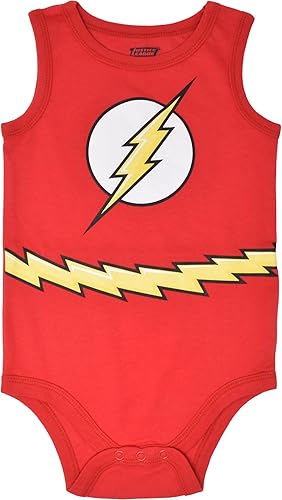 Miniatura 2 de DC Comics Liga de la Justicia Linterna Verde The Flash Superman Baby Paquete de 5 mamelucos para recién nacido a bebé