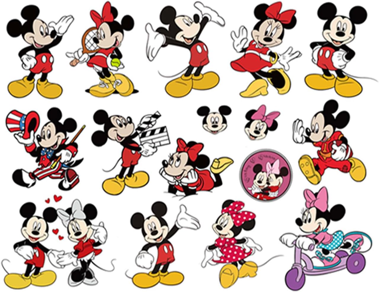 Mouse Wall Decals, Kids Room Peel and Stick Mouse Decorations for Room, 15.7x23.5In - 40x60cm Large Sheet, 17pcs Colorful Mouse Stickers for Baby Bedroom Nursery