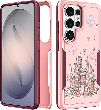 for Samsung Galaxy S26 Ultra Phone Case - Heavy Duty Protective with Military Grade Dual-Layer Rugged Shockproof and Camera Protection for Women Girls Cute Castle Design for Galaxy S26 Ultra