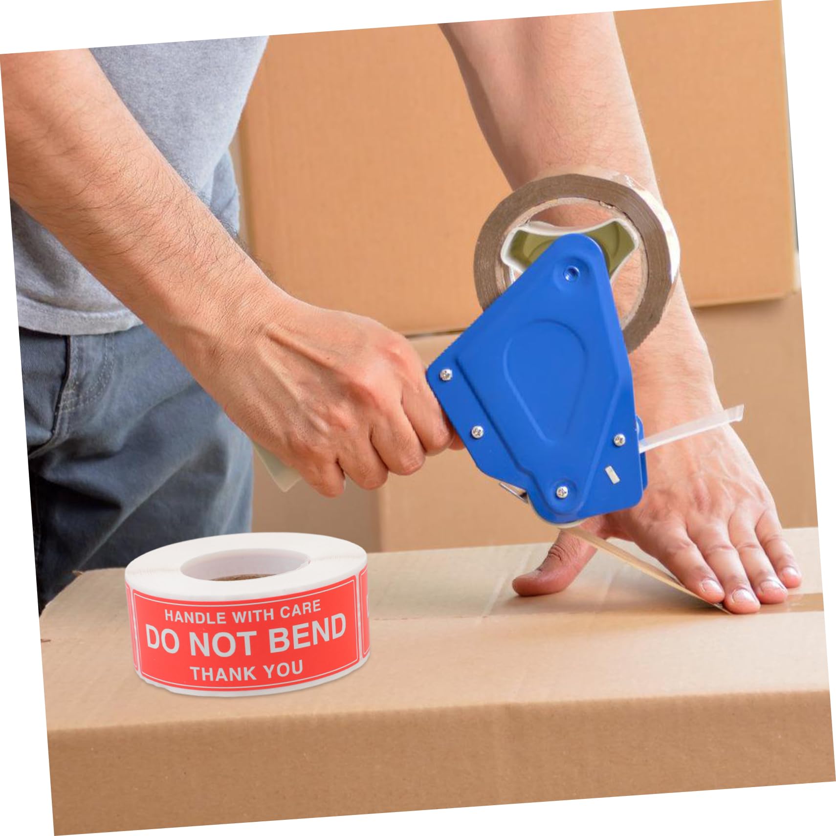 NUOBESTY Fragile Stickers for Shipping Packing Labels with Strong Adhesive Do Not Bend Warning
