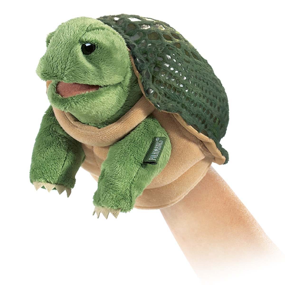 Little Turtle Hand Puppet, Green