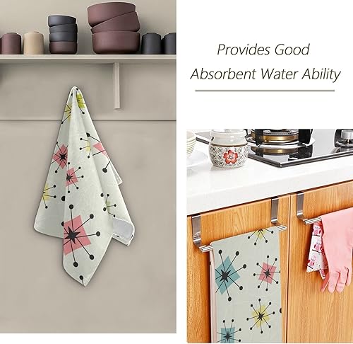 Miniatura 42 de Juego de 2 toallas de mano de hojas verdes para baño, toallas de baño de ramas de eucalipto verde azulado, suaves y absorbentes, toallas de cocina