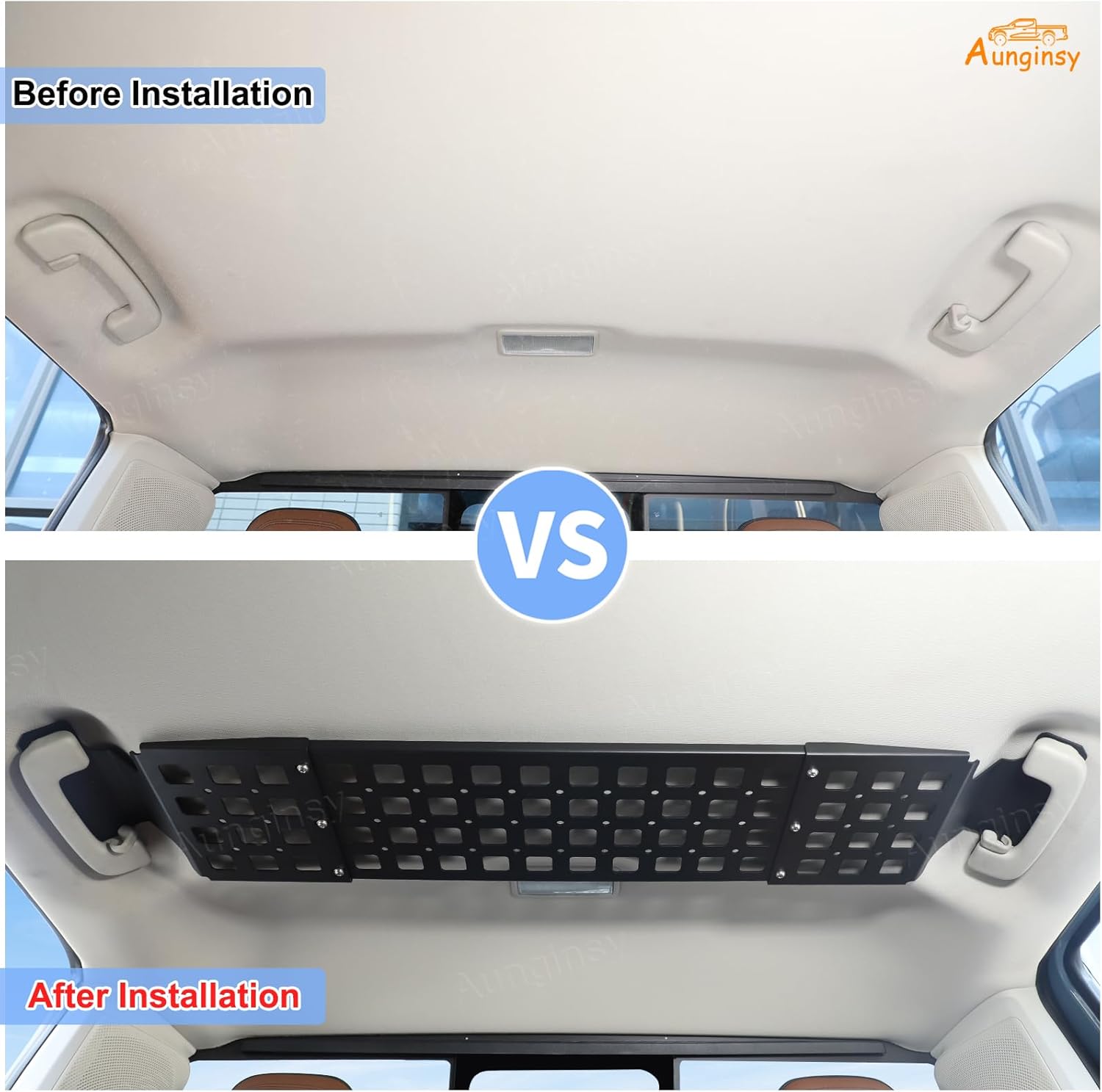 Car Interior Rear Trunk Cargo Rack Basket Tray Compatible with Ford Maverick 2022-2025 Modular Storage Luggage Carrier Roof Overhead Molle Panel System Shelf Rack Trunk Hanging Organizer Accessories